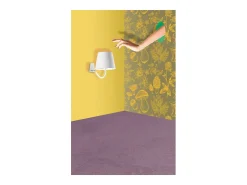 Lámpara de pared LED recargable y regulable Poldina gris oscuro con batería de hasta 12 horas