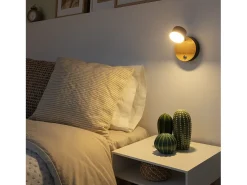 Lámpara de Pared LED 5W Metal con Interruptor Serifos Negro
