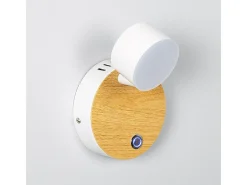 Lámpara de Pared LED 5W Metal con Interruptor Serifos Blanco