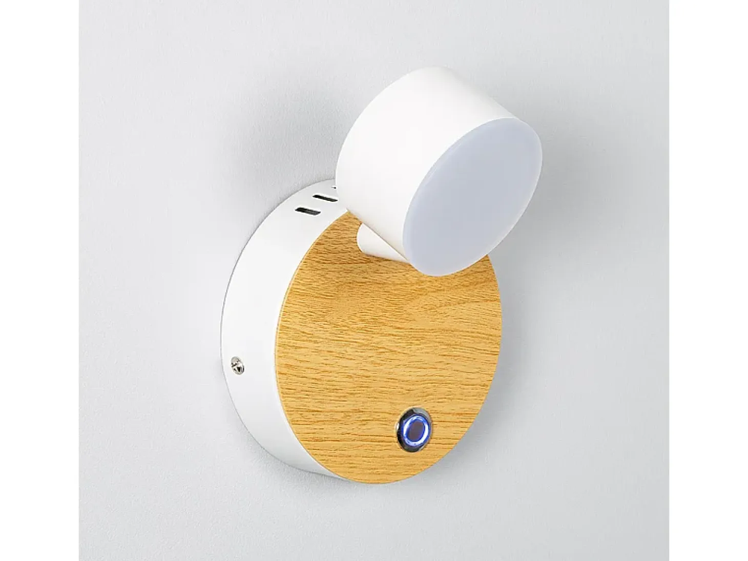 Lámpara de Pared LED 5W Metal con Interruptor Serifos Blanco