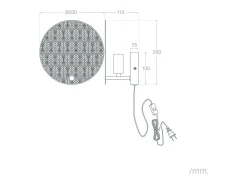 Lámpara de Pared Metal Delly Dorado
