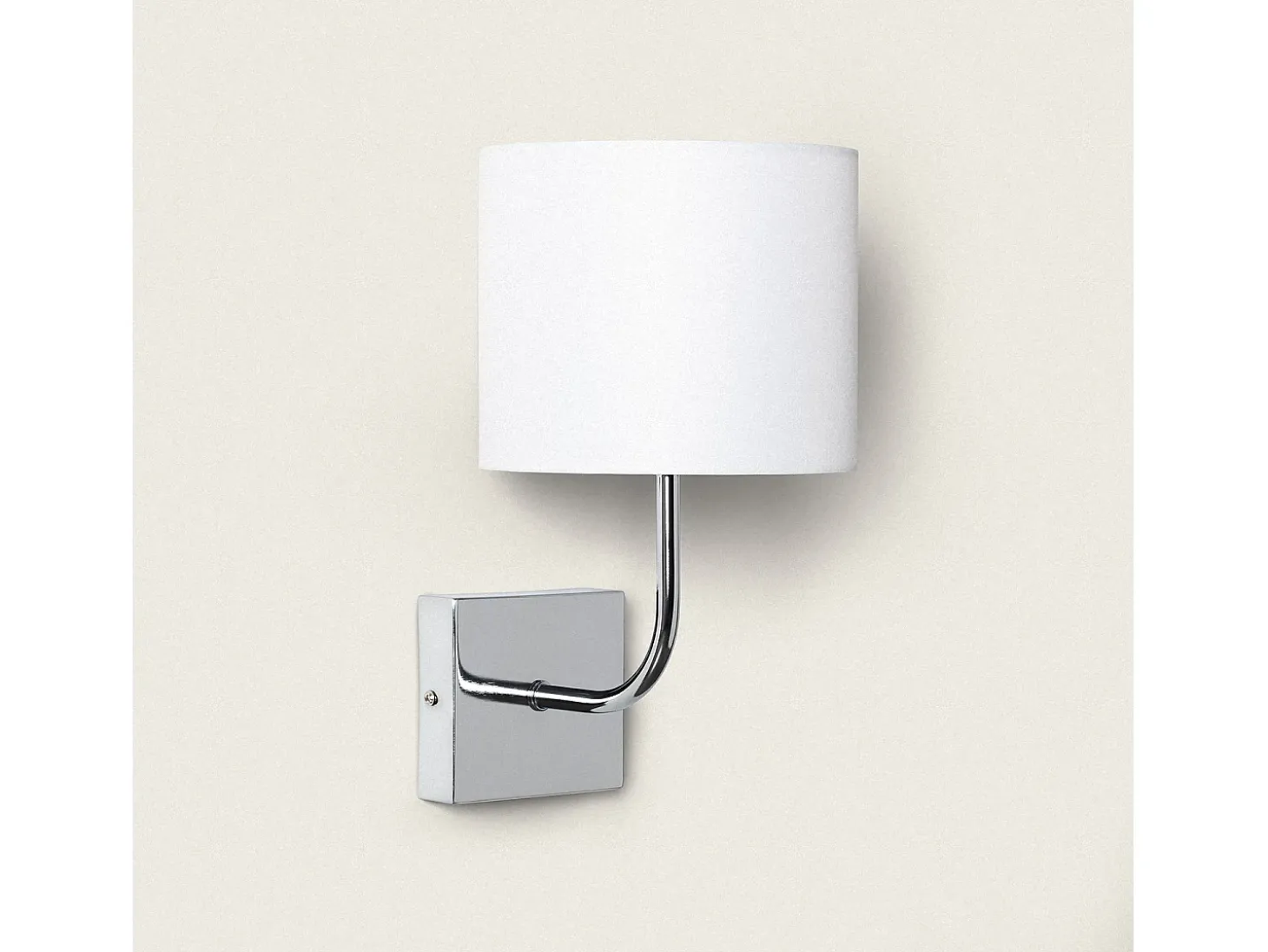 Lámpara de Pared Metal Silver-Wollen Blanco
