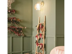 Lámpara de Pared Metal y Cristal Klimt Ámbar