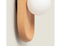 Lámpara de Pared Metal y Corcho Leshna Natural
