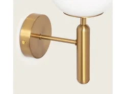 Lámpara de Pared Metal y Cristal Oto Dorado