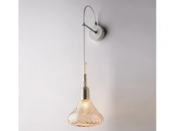Lámpara de pared Nemesis de hierro con cristal pyrex ámbar 1 luz .14 P.21 BL280-AP1-AM