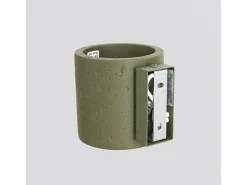 Lámpara de pared Orbis industrial de concreto - 1 fuentes luminosas - L.10 x A.10 cm - verde oliva