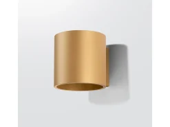 Lámpara De Pared Orbis Minimalista De Acero - 1 Fuentes Luminosas - L.10 X A.10 Cm - Dorado