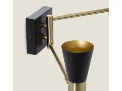 Lámpara de Pared Orientable Metal 2 Focos Jigger Negro