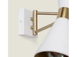 Lámpara de Pared Orientable Metal 2 Focos Jigger Blanco