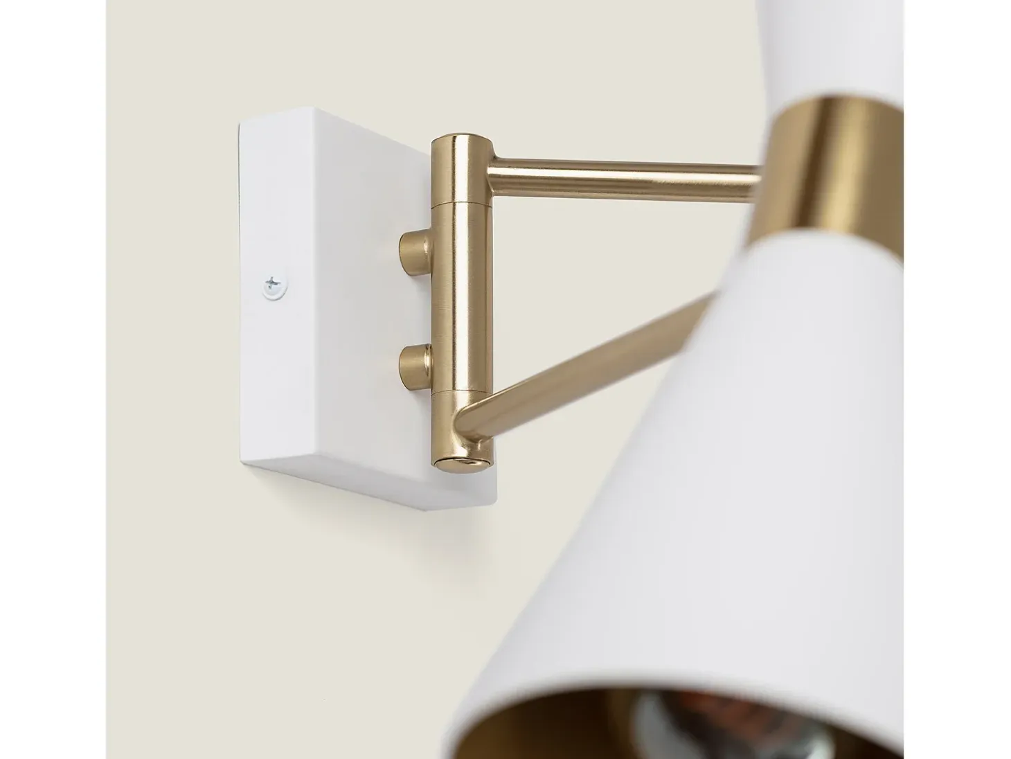 Lámpara de Pared Orientable Metal 2 Focos Jigger Blanco