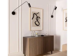 Lámpara de Pared Orientable Metal Magno Negro