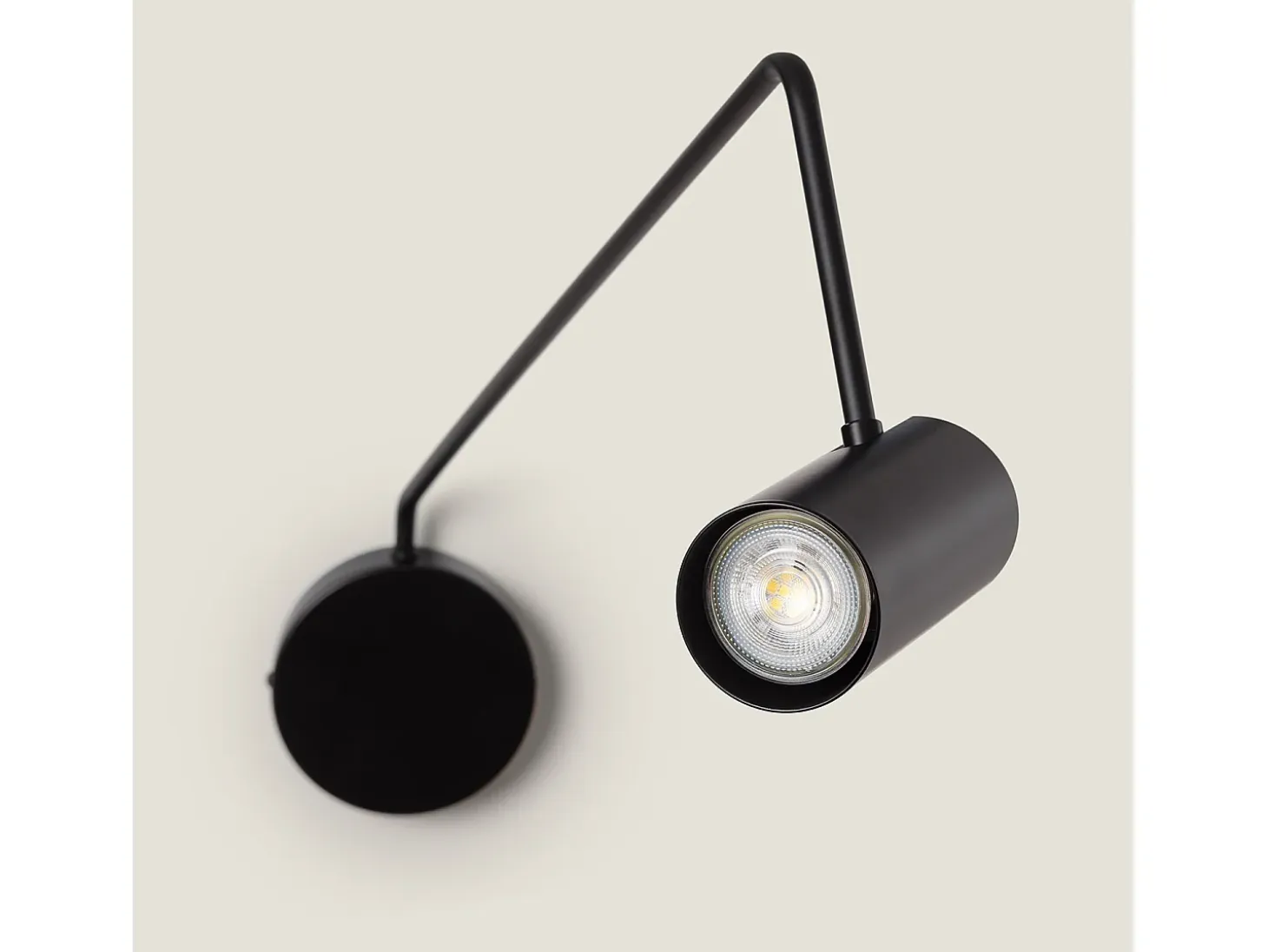 Lámpara de Pared Orientable Metal Magno Negro