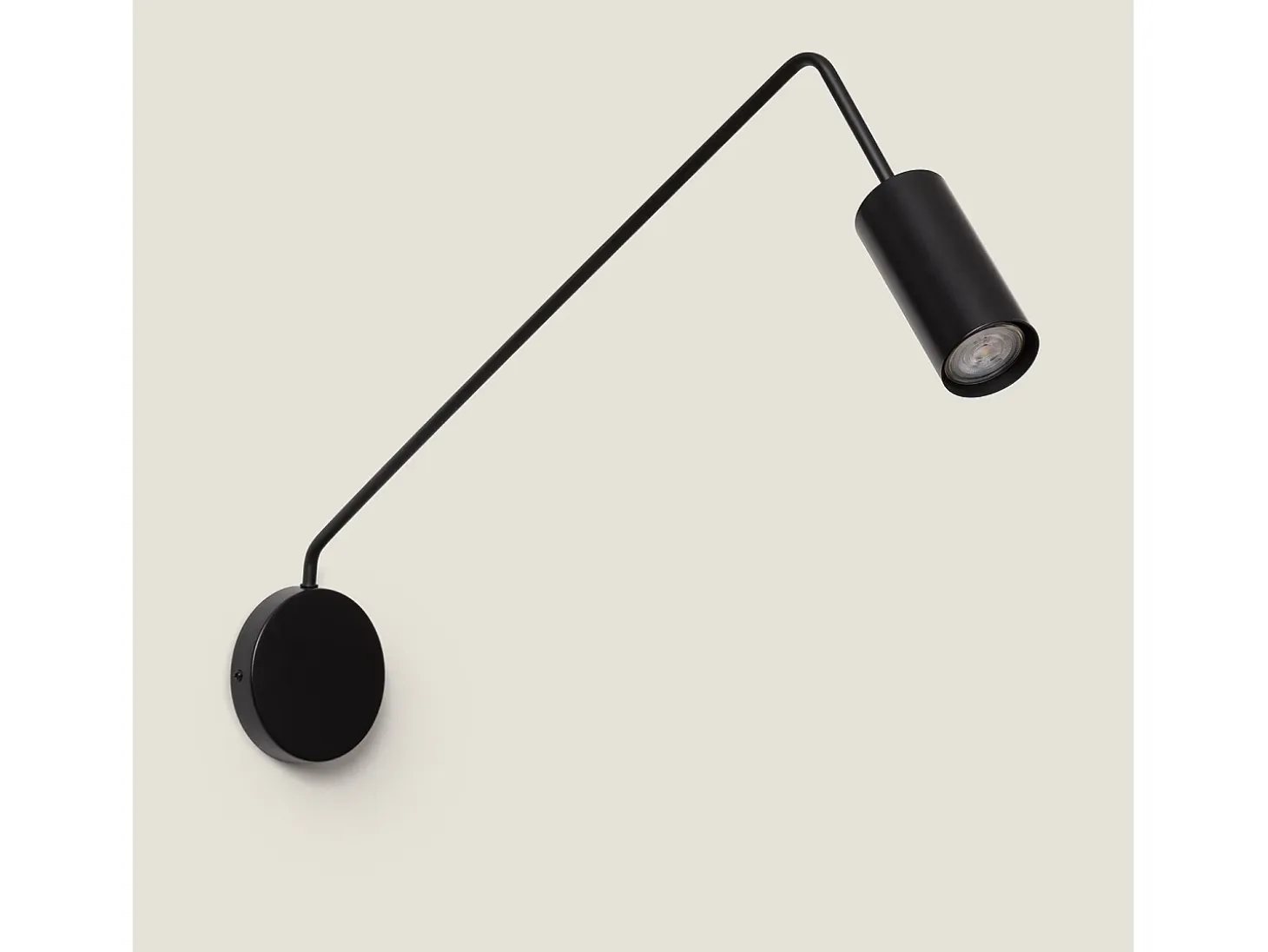 Lámpara de Pared Orientable Metal Magno Negro
