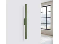 Lámpara De Pared Pastelo Moderno De Acero - 2 Fuentes Luminosas - L.2,5 X A.50 Cm - Verde Oliva
