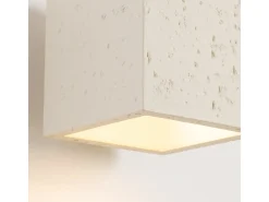 Lámpara de pared Quad industrial de concreto - 1 fuentes luminosas - L.10 x A.10 cm - beige