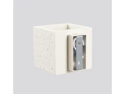 Lámpara de pared Quad industrial de concreto - 1 fuentes luminosas - L.10 x A.10 cm - beige