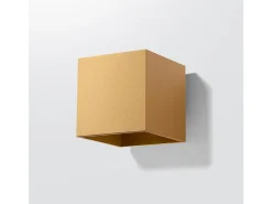 Lámpara De Pared Quad Minimalista De Acero - 1 Fuentes Luminosas - L.10 X A.10 Cm - Dorado