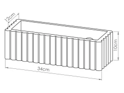 Lámpara de pared Rigata moderno de cerámica - 1 fuentes luminosas - L.34 x A.10 cm - ultramarino
