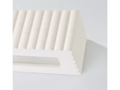 Lámpara de pared Rigata moderno de cerámica - 1 fuentes luminosas - L.34 x A.10 cm - blanco