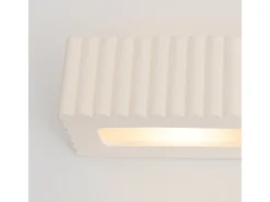 Lámpara de pared Rigata moderno de cerámica - 1 fuentes luminosas - L.34 x A.10 cm - blanco