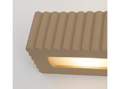 Lámpara de pared Rigata moderno de cerámica - 1 fuentes luminosas - L.34 x A.10 cm - gris pardo