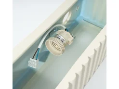 Lámpara de pared Rigata moderno de cerámica - 1 fuentes luminosas - L.34 x A.10 cm - beige