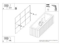 Lámpara de pared Rigata moderno de cerámica - 1 fuentes luminosas - L.34 x A.10 cm - beige