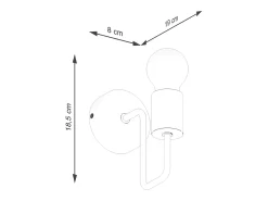 Lámpara De Pared Timbo Desván De Acero/Madera - 1 Fuentes Luminosas - L.8 X A.18,5 Cm - Blanco/Madera Natural