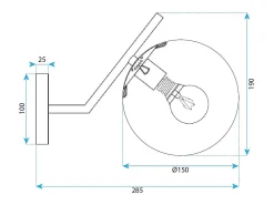 Lámpara De Pared Toolight G100-1W Gold White