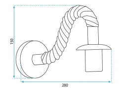 Lámpara De Pared Toolight App1466-1W Black