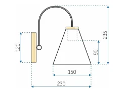 Lámpara De Pared Toolight App932-1W Forest Black