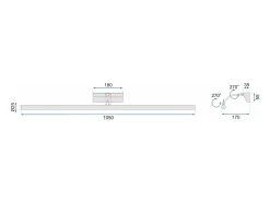 Lámpara De Pared Toolight Led App367-1W 106Cm Chrome