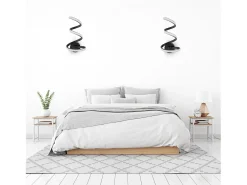 Lámpara De Pared Toolight Led App829-W Spring Up Black