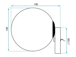 Lámpara De Pared Toolight App949-1W Black