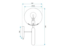 Lámpara De Pared Toolight G097-1W Black White