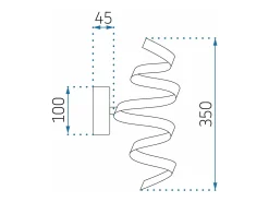 Lámpara De Pared Toolight Led App826-W Spring Black