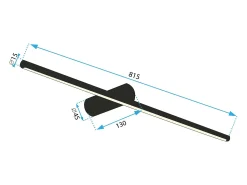 Lámpara De Pared Toolight Led App1343-W 80Cm Black