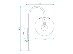 Lámpara De Pared Toolight G090-1W Black White