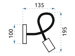 Lámpara De Pared Toolight App516-1W Paradise Black