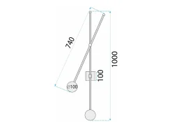 Lámpara De Pared Toolight App1594-2W Gold