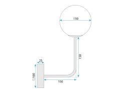 Lámpara De Pared Toolight G096-1W Gold White