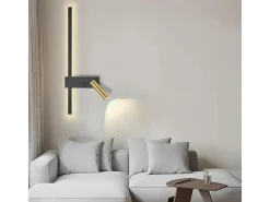 Lámpara De Pared Toolight App1439-W Right Black Gold