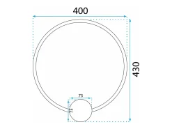 Lámpara De Pared Toolight Led App1386-Cw 40Cm Black