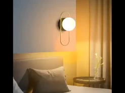 Lámpara De Pared Toolight App1756-1W Brush Gold White