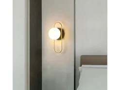Lámpara De Pared Toolight App1756-1W Brush Gold White