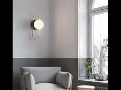 Lámpara De Pared Toolight App1756-1W Brush Gold White
