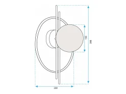 Lámpara De Pared Toolight App1435-W Black