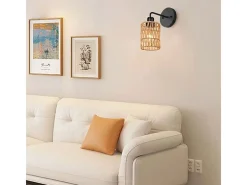 Lámpara De Pared Toolight App1623-1W Boho Beige Black