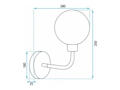 Lámpara De Pared Toolight App1301-1W Black